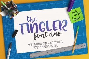 The Tingler - a font duo with stencil style! Font Download