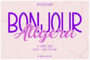 Bonjour Allgera - Font Duo Font Download