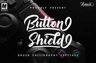 Button Shield Brush Font Font Download