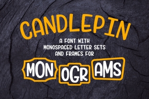 Candlepin - make fun monograms! Font Download