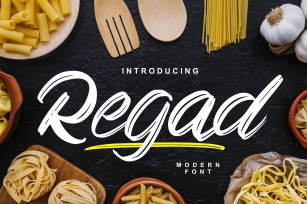 regad | Modern Food Font Font Download