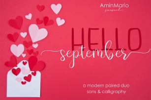 Hello September - A MODERN PAIRED DUO Font Download