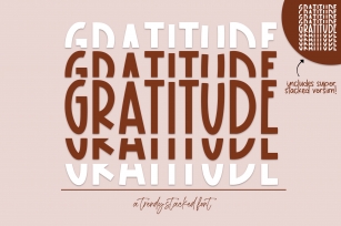 Gratitude - A Fun Stacked Font Font Download