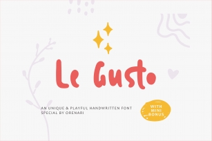 Le Gusto | Unique Font Font Download