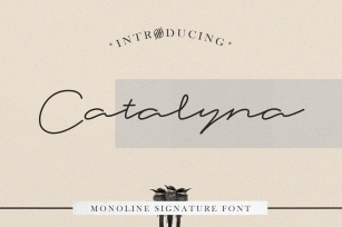 Catalyna Monoline Signature Font Download
