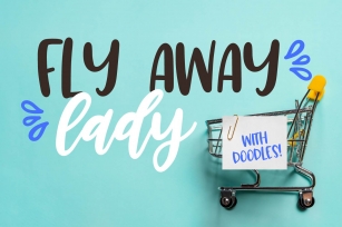 Fly Away Lady - A Trio - Dingbat, Script, Print Craft Fonts Font Download