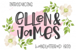 Ellen & James - A Handlettered Trio of Fonts Font Download