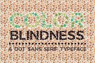 Color Blindness Test Typeface Font Download