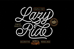 Lazy Ride - Script & Sans Font Download