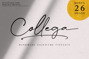 Collega  Handmade Signature Typeface Font Download