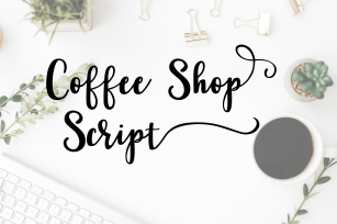 Coffee Shop Script a cursive brush font with lots of extras Font Download