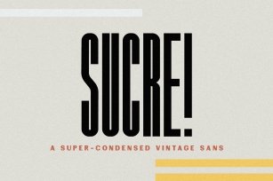 Sucre | Vintage Condensed Sans Font Download