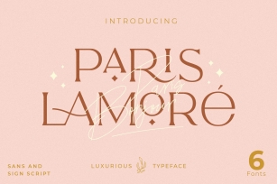 The Paris Lamore Sans & Script Typeface Font Download