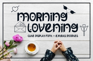 Morning Lovening | Cute Display Font Font Download