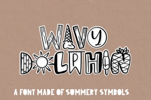 Wavy Dolphin - A Summer Word-Art Font Font Download