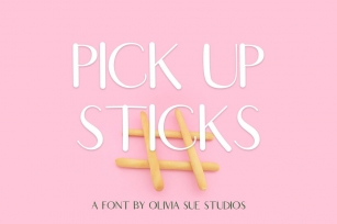 Pick Up Sticks - an all caps font Font Download