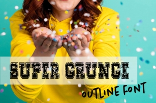 Super Grunge Outline Font Font Download
