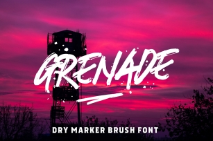 Grenade - A Dry Marker Brush Font Font Download