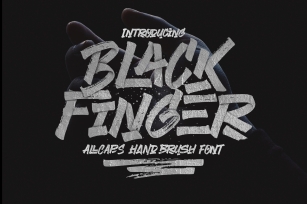 Black Finger Brush Font Font Download
