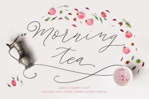 Morning tea. Script font. Font Download