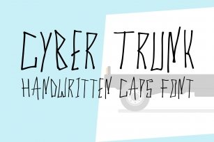 Cyber Trunk - Handwritten Caps Font Font Download