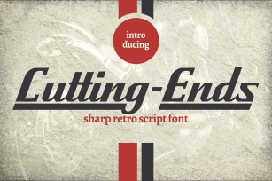 Cutting-Ends | Retro Script Font Font Download