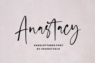 Anastacy - Handlettered Font Font Download