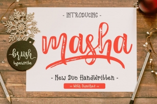 Masha  Duo Handlettered Fonts Font Download