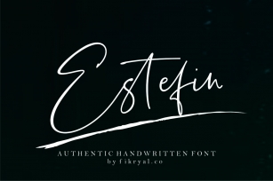 Estefin  handwritten font Font Download