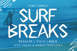 Surf Breaks - Font Family & Bonus Font Download