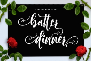 Batter Dinner Script Font Download
