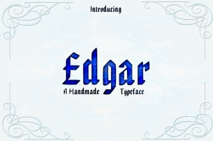 EDGAR, Handmade Gothic Typeface Font Download