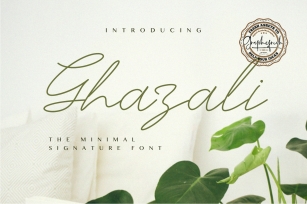 Ghazali - The Minimal Signature Font Font Download