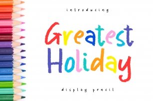 Greatest Holiday - pencil font - Font Download