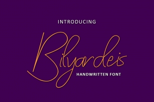 Bilyardeis - Handwritten Font Font Download