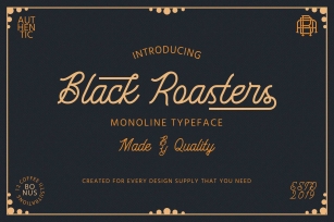 Black Roasters | Monoline Font Font Download