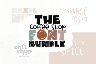 The Coffee Bundle - 6 Fun & Quirky Fonts Font Download