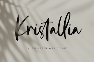 Kristallia - Bold Handwritten Script Font Download