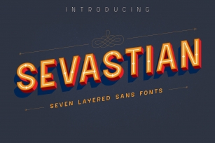 Sevastian - Seven Layered Typeface Font Download