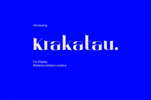 Krakatau - Display Font Font Download