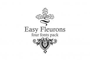 Easy Fleurons Pack (four fonts) Font Download
