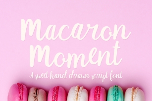 Macaron Moment - a sweet hand drawn script font Font Download