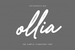 Ollia - Simple Signature Font Font Download