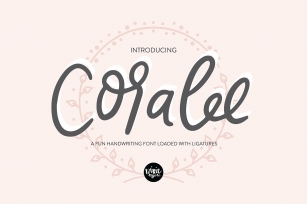 CORALEE a Bouncy Handwriting Script Font with Ligatures Font Download