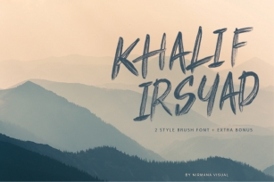 Khalif Irsyad 2 font style Plus Extra Bonus Illustration Font Download