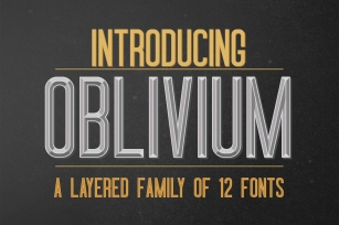 Oblivium Layered Font Family Font Download