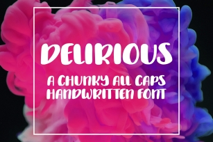 Delirious - A Chunky All Caps Handwritten Font Font Download