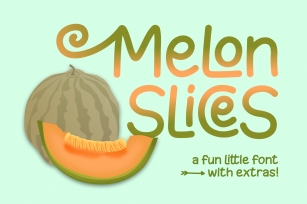 Melon Slices - a fun little font Font Download