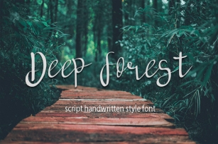 deep forest script handwritten font Font Download