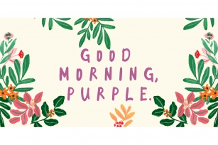 Good Morning Purple 2 Font Download